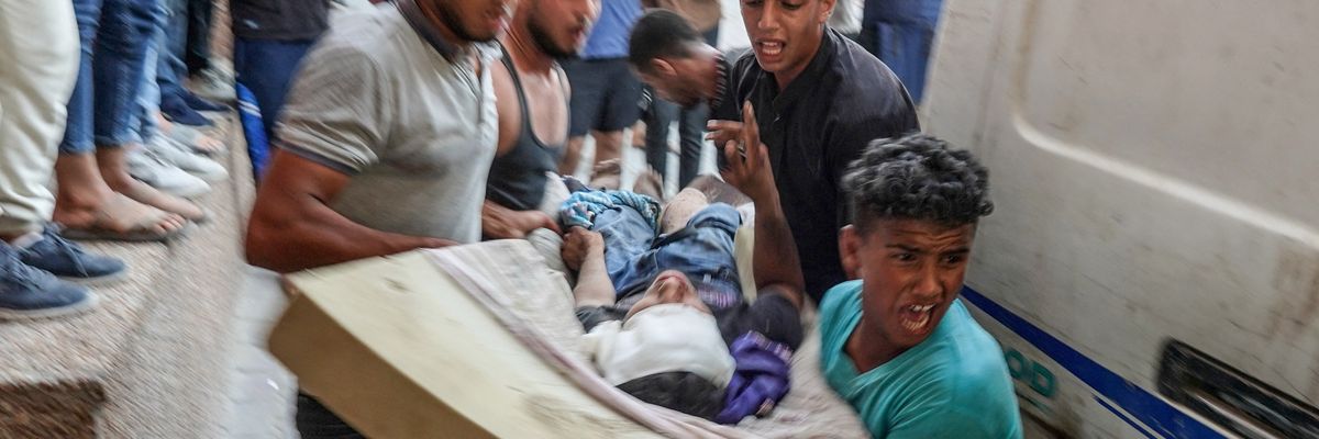 A child wounded by an Israeli attack