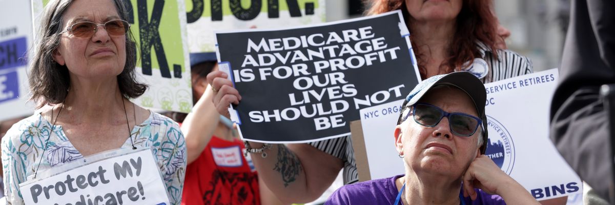 Advocates protest Medicare Advantage