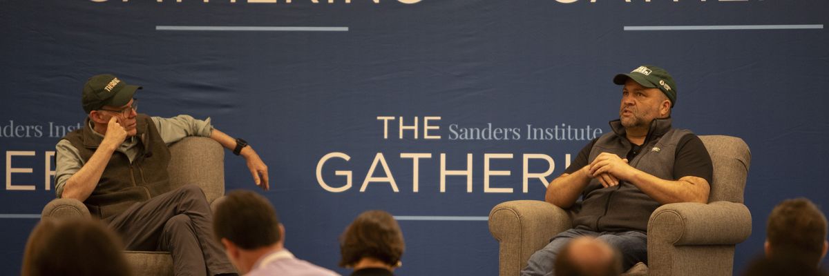 Bill McKibben and Ben Jealous at the Sanders Institute Gathering