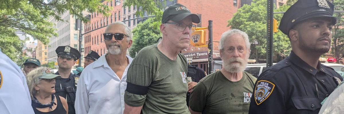 Bill McKibben and climate activists are arrested in NYC