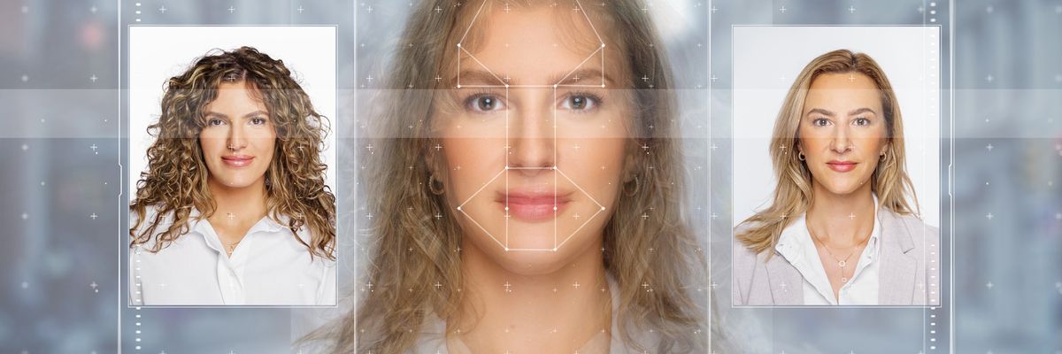 Deepfakes / AI-generated women's face.