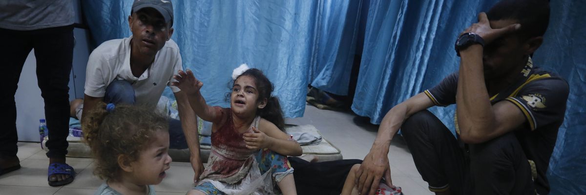 Palestinians, including children, wounded by Israeli airstrikes