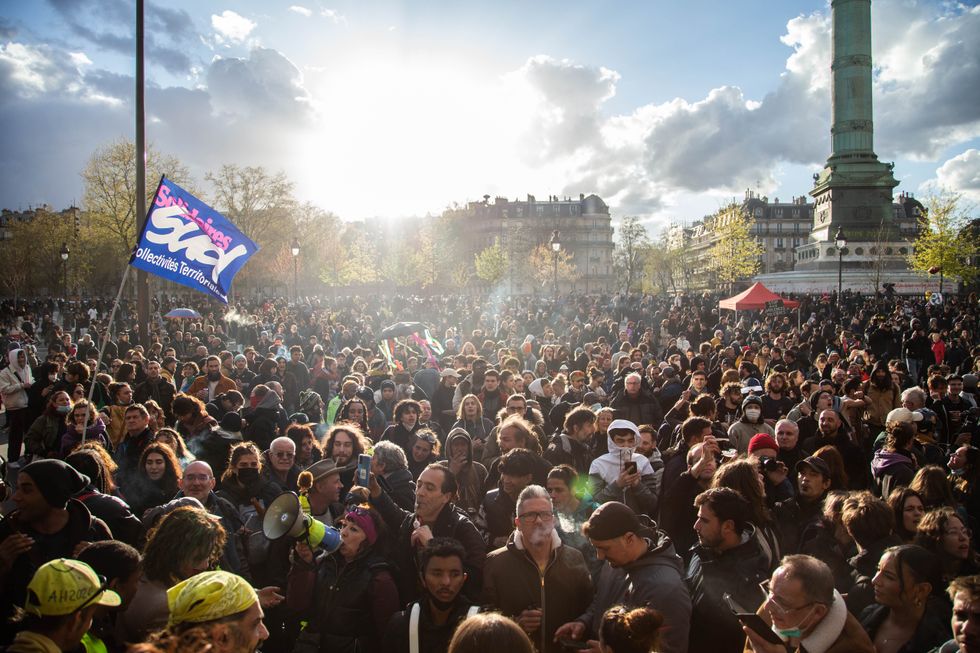 French Pension Defenders Rally on Eve of High Court Ruling