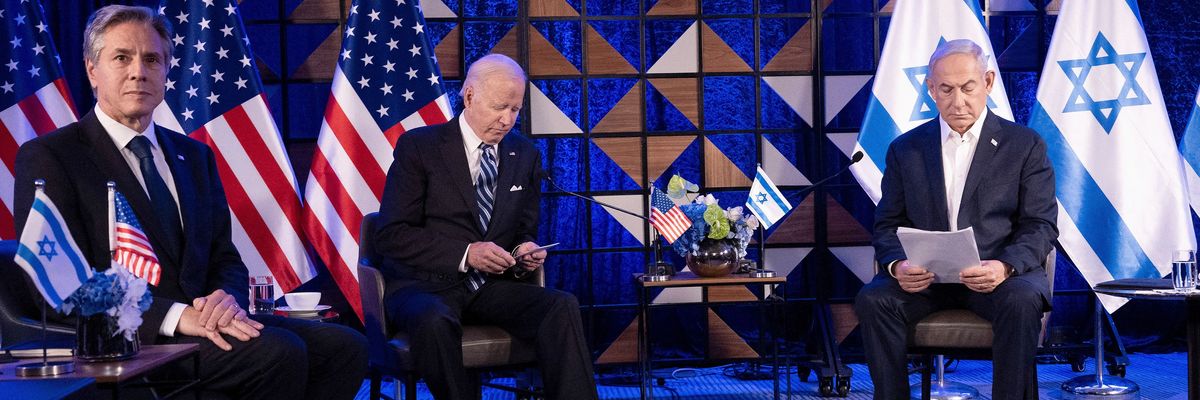 U.S. Secretary of State Antony Blinken (L) and U.S. President Joe Biden 