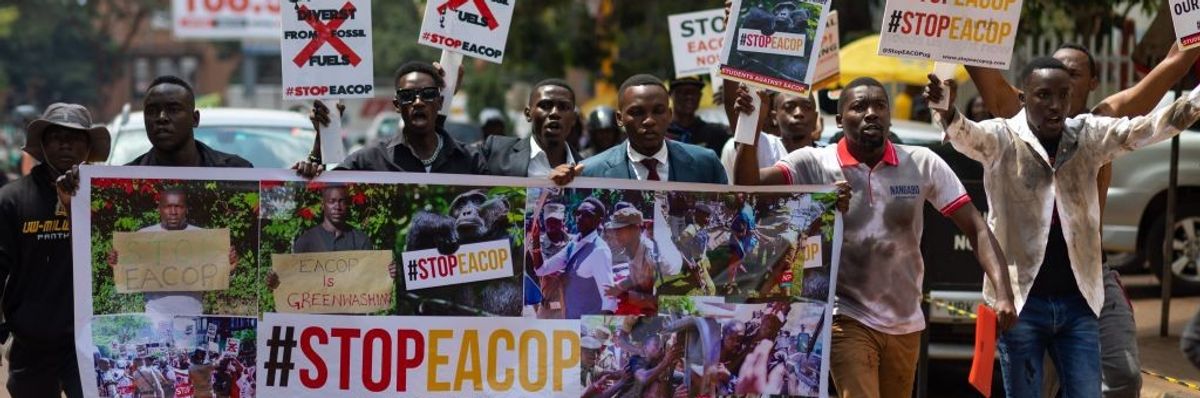 Ugandan #StopEACOP activists march in Kampala