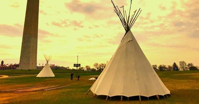 Tipis on National Mall Signal Days of Native Defiance and 